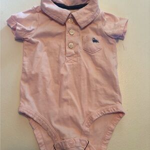 Carter's Pink Collared Baby Bodysuit
